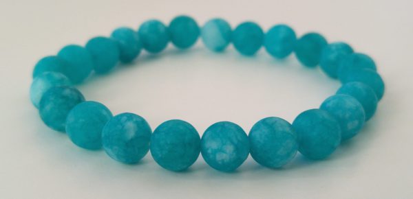 Frostad mörkturkos jade