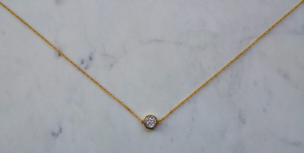 Guldfärgat halsband med en druzyconnector i olika färger - Bild 3