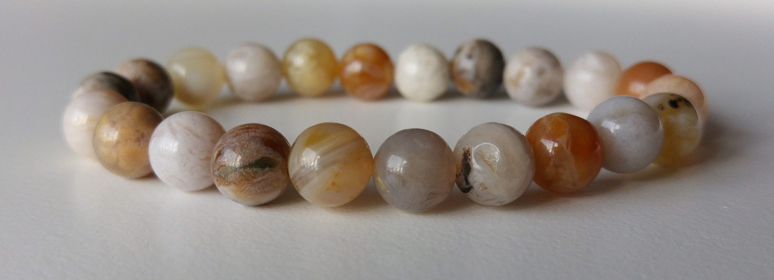 Elastiskt armband med bambu agat