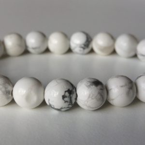 Elastiskt armband med vit howlit